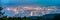 Panoramic view of Da Nang City after sunset, Vietnam