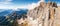 Panoramic view of Dachstein mountains in Austria