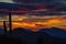 Panoramic view of desert sunset, Arizona