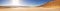 Panoramic View in the Desert at th e Bottom of Badwater Bassin