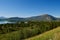 Panoramic view of Dillon Reservoir closest to Frisco. Colorado, USA.