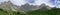 A panoramic view of Dolomiti Alps Italy