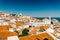Panoramic View Of Downtown Lisbon Skyline In Portugal