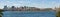 Panoramic view of downtown Montreal from the island St. Helen