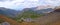 Panoramic view  with dramatic perspective shot from the Galibier pass in northern direction