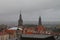 Panoramic view of Dresden in a winter  day.