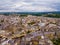 Panoramic view from drone on the city center Lugo. Galicia. Spain