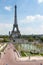 Panoramic view of the Eifel tower, Paris, France, Europe