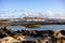 Panoramic view of El Cotillo city in Fuerteventura, Canary Islands, Spain. Scenic colorful traditional villages of