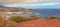 Panoramic view of El Medano, Tenerife, Spain from Montana Roja wiewpoint