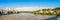 Panoramic view at the Embankments of Inn River in Passau - Germany