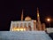 Panoramic view of the Emir Abdelkader Mosque at night