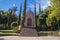 Panoramic view of the Emperor Maximilian Memorial Chapel located on the Hill of Bells (Cerro de Las Campanas) in Santiago de Quer