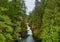 Panoramic view of the Englishman River Falls in Vancouver Island