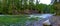 Panoramic view of the Englishman River Falls in Vancouver Island