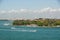 Panoramic view entrance by sea to the St Mark Canal in Venice