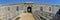 Panoramic view of the entrance to the Fort in Hoedic island. Brittany, France