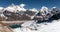 Panoramic view of Everest, Lhotse, Makalu and Gokyo Lake