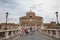 Panoramic view of exterior of Castel Sant\'Angelo (Mausoleum of Hadrian)