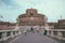 Panoramic view of exterior of Castel Sant\'Angelo (Mausoleum of Hadrian)