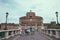 Panoramic view of exterior of Castel Sant\'Angelo (Mausoleum of Hadrian)