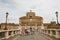 Panoramic view of exterior of Castel Sant\'Angelo (Mausoleum of Hadrian)