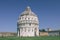 Panoramic view of exterior of Pisa Baptistery of St. John