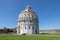 Panoramic view of exterior of Pisa Baptistery of St. John