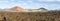 Panoramic view of extinct volcanoes