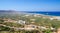 Panoramic view of Falasarna Beach in Crete, Greece