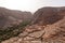 Panoramic view of famous Amtoudi gorge in the Anti-Atlas mountains