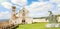 Panoramic view of famous Basilica of St. Francis of Assisi, Umbria, Italy