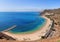 Panoramic view of famous beach Playa de las Teresitas