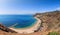 Panoramic view of famous beach Playa de las Teresitas