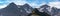 Panoramic view on famous Eiger, Monch and Jungfrau