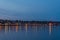 Panoramic view of the famous harbor front of Lunenburg during Ta