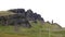 Panoramic view of the famous rock formation The Old Man of Storr on the Isle of Skye, Scotland, UK