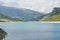 Panoramic view of the Fiastra Lake