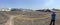 Panoramic view of fighter jets at LIMA airshow