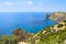 Panoramic view of Fiolent cape and Black sea coast near Sevastopol, Crimea