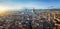 Panoramic view of Florence sunset city skyline with