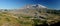 Panoramic View Of The Flourishing Area Around The Volcano Mount St. Helens Oregon USA