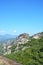 Panoramic view of four holy monnasteries of Meteora