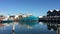 Panoramic view of Fremantle Fishing Boat Harbour in Perth Western Australia