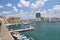 Panoramic view of Gallipoli harbour,Italy