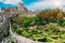 Panoramic view of Gardens and medieval castle from Marvao, Portalegre, Alentejo Region, Portugal