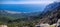 Panoramic view of Gaspra city and Black sea from the top of Ai-Petri plato