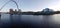 Panoramic view of Gateshead Quayside, Millennium Bridge, Sage, a