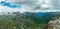 Panoramic view of Geirangerfjord and mountains, Dalsnibba viewpoint, Norway