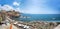 Panoramic view of Genoa Boccadasse, a fishing village and colorful houses in Genoa, Italy